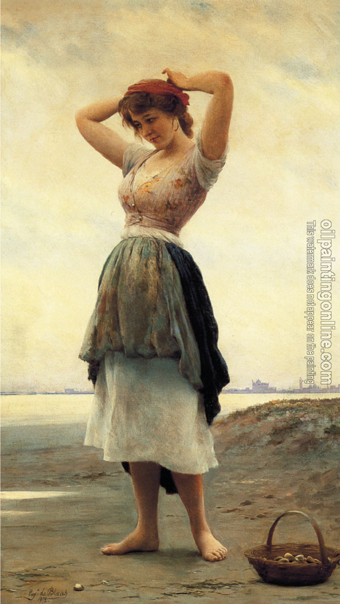 Eugene de Blaas - On the Beach